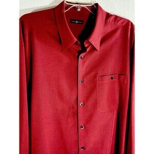 Brand 6A Sharp Red Long Sleeve X-Large Men’s Dress Button Up w/Pocket Shirt